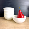 Fire-King Oven Ware set of 5 side bowls - Anchorwhite milk glass - 1950s vintage - NextStage Vintage