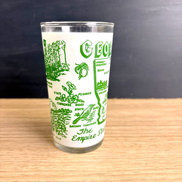 Georgia souvenir printed glass - 1960s vintage - Federal Glass - NextStage Vintage