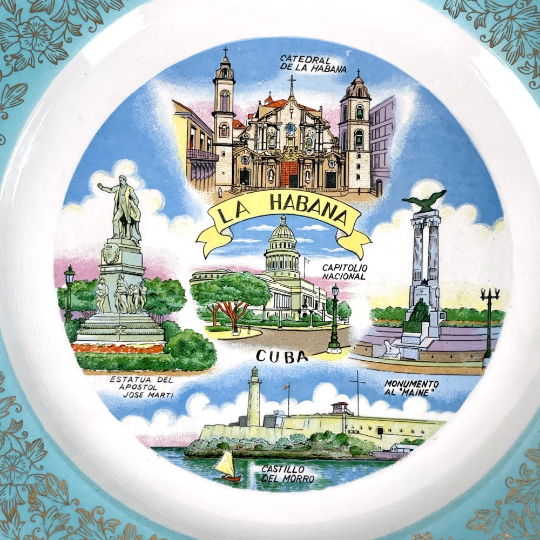 La Habana Cuba souvenir plate - Havana - 1950s travel souvenir - NextStage Vintage