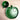 Hazel Atlas Platonite dark green apple snack plate & cup – mid century vintage - NextStage Vintage