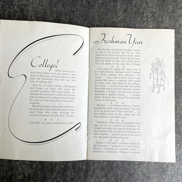 1930s Amelia Earhart photo x Lake Erie College booklet