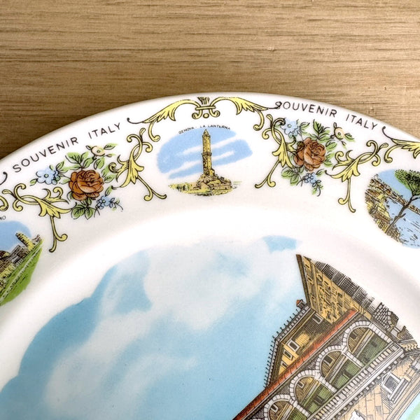 Italy souvenir plate - Venezi - Ponte Di Rialto - 1950s vintage