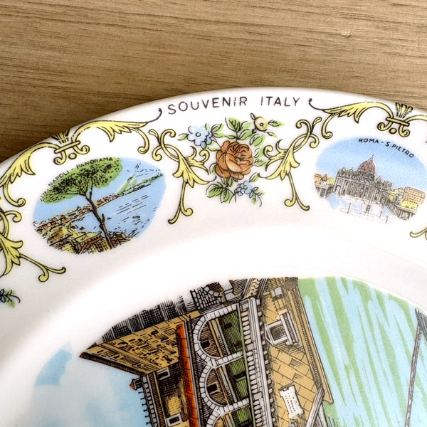 Italy souvenir plate - Venezi - Ponte Di Rialto - 1950s vintage