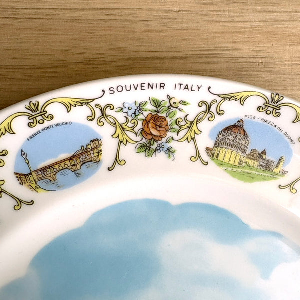 Italy souvenir plate - Venezi - Ponte Di Rialto - 1950s vintage