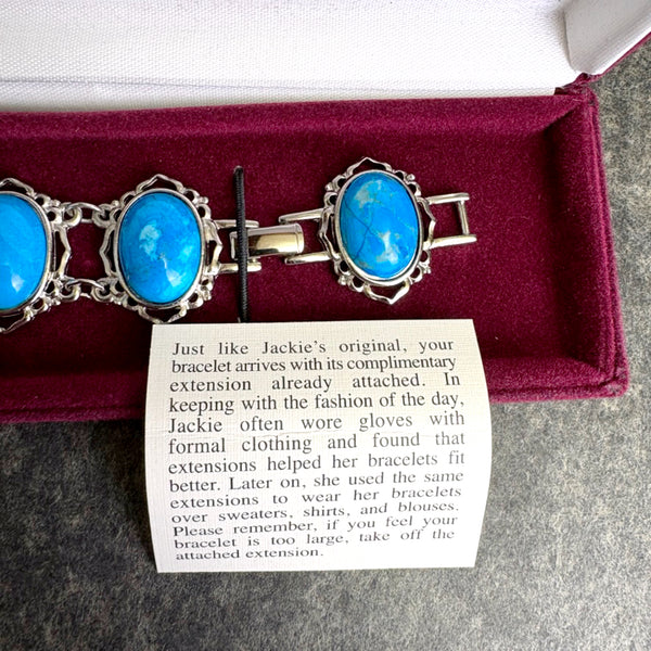Camrose & Kross Jacqueline Kennedy faux turquoise and silvertone bracelet