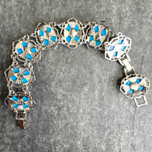 Camrose & Kross Jacqueline Kennedy faux turquoise and silvertone bracelet