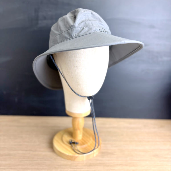 KÜHL Wide Brim Sun Hat Gray Nylon S/M | Hiking Fishing Outdoor Safari Cap - NextStage Vintage