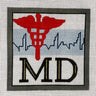 Melissa Prince MD handpainted needlepoint canvas - NextStage Vintage