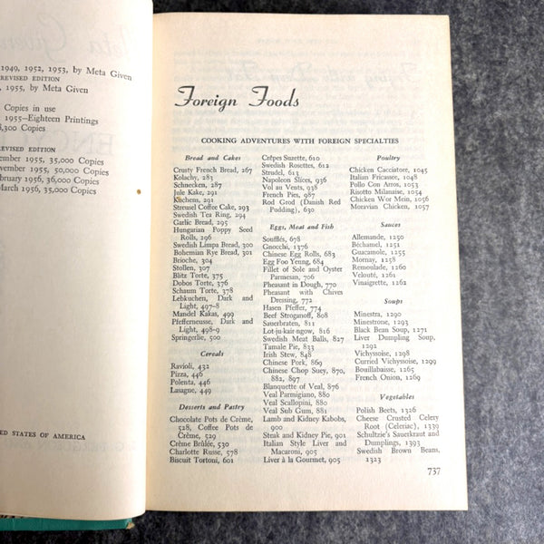 Meta Given's Modern Encyclopedia of Cooking 2 volume set - 1955