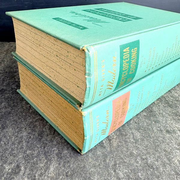 Meta Given's Modern Encyclopedia of Cooking 2 volume set - 1955