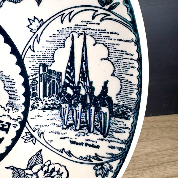 Vintage New York state souvenir plate – 1980s ironstone by Smiles Industries – 10.25" - NextStage Vintage