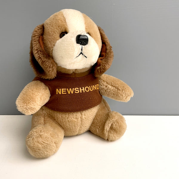 Cleveland Plain Dealer Newshound stuffed dog - 1980s vintage - NextStage Vintage