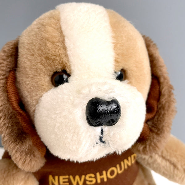 Cleveland Plain Dealer Newshound stuffed dog - 1980s vintage - NextStage Vintage