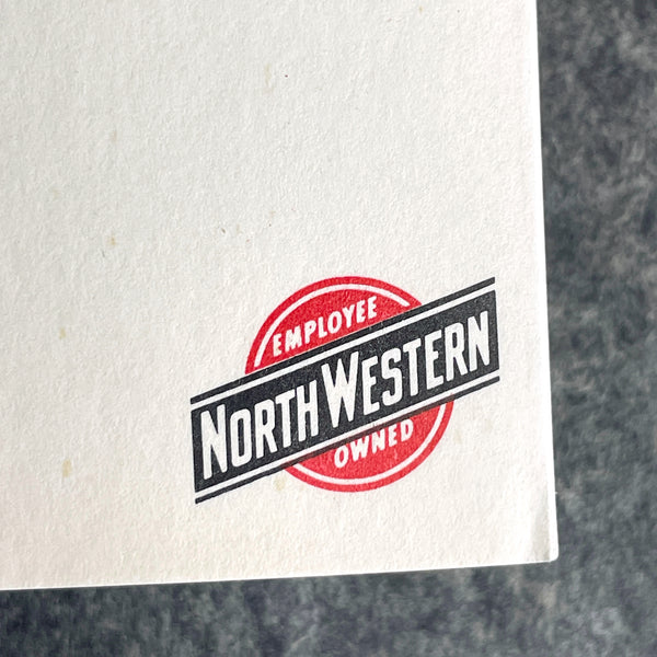 Chicago and North Western Transportation Co. railway memo pads - set of 6 - 1970s vintage