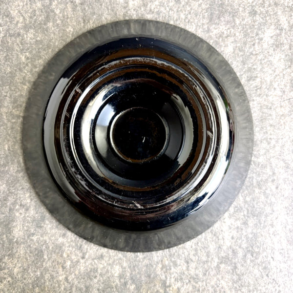 Vintage 70s Oy Mallasjuoma Brewery souvenir ashtray – Lahti Finland - black glass with gold lettering - NextStage Vintage