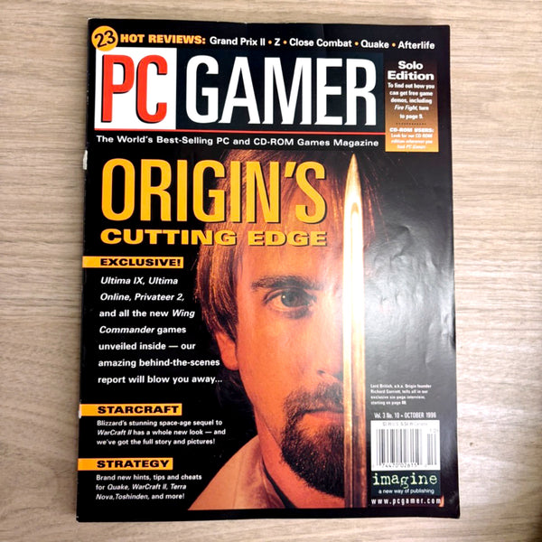 PC Gamer magazine lot – 8 Issues from 1996 - no CDs - Jedi Knight, Star Trek, Strategy Guides