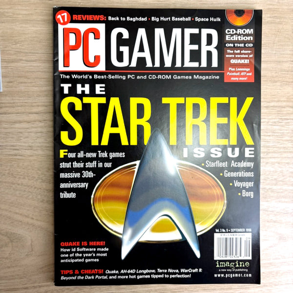 PC Gamer magazine lot – 8 Issues from 1996 - no CDs - Jedi Knight, Star Trek, Strategy Guides