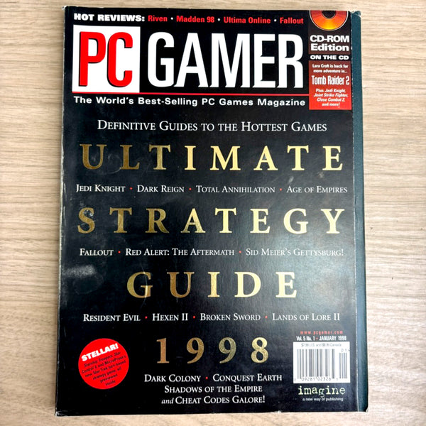 PC Gamer magazine lot – 10 Issues from 1998 (Vol. 5) - No CDs - Star Wars