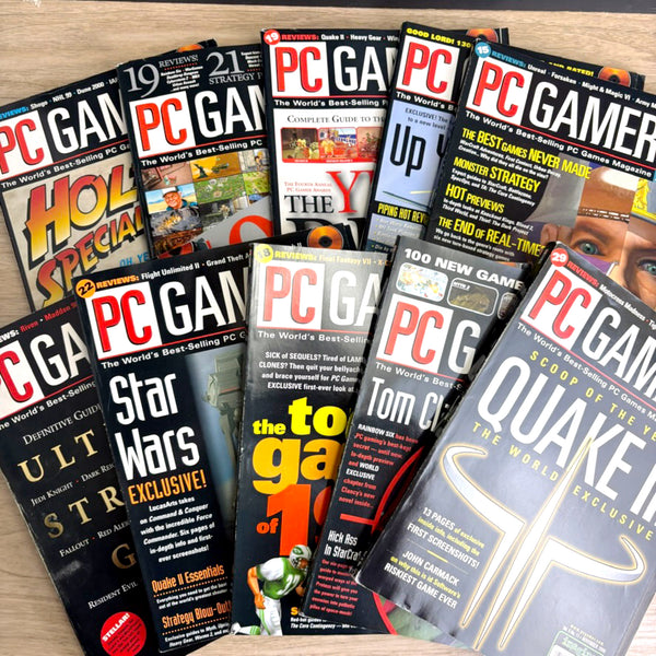 PC Gamer magazine lot – 10 Issues from 1998 (Vol. 5) - No CDs - Star Wars