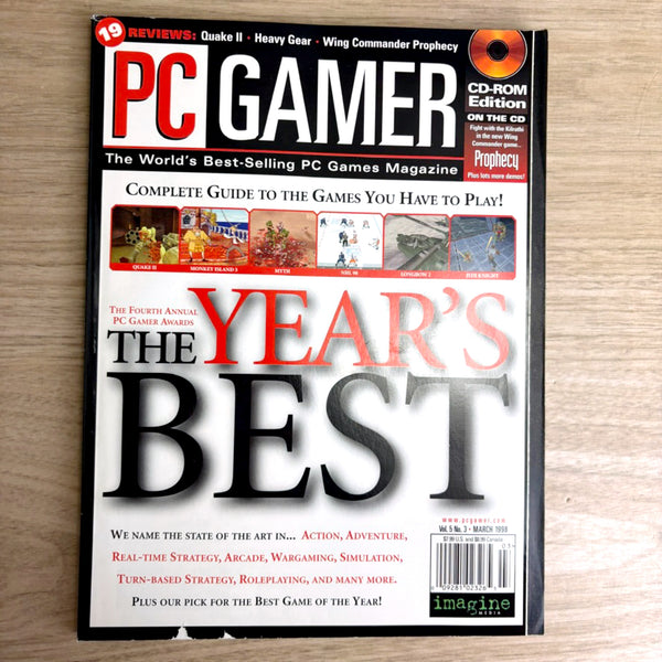 PC Gamer magazine lot – 10 Issues from 1998 (Vol. 5) - No CDs - Star Wars