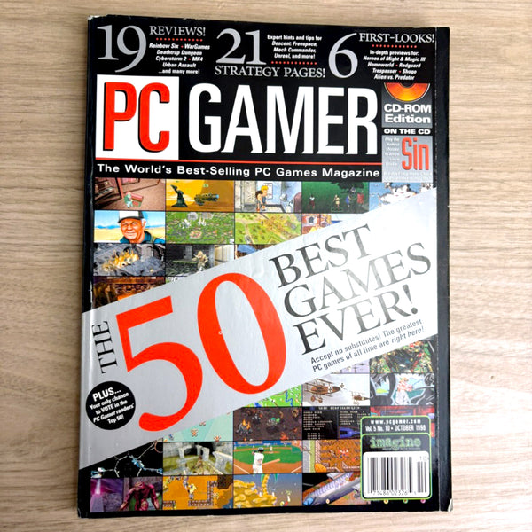 PC Gamer magazine lot – 10 Issues from 1998 (Vol. 5) - No CDs - Star Wars