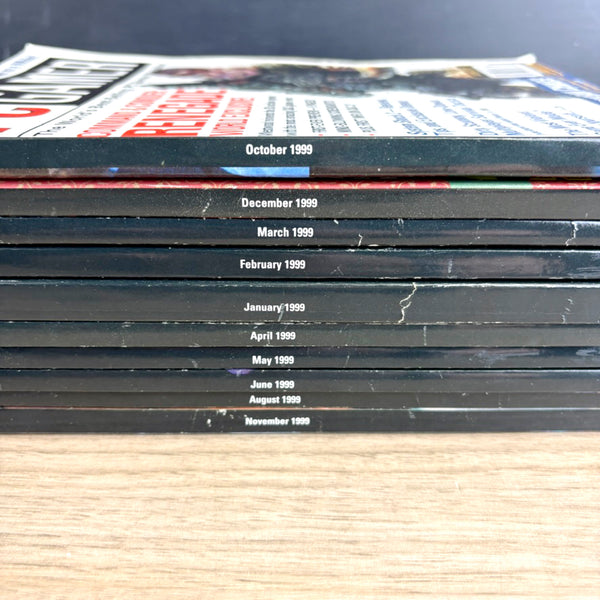 PC Gamer magazine lot – 10 Issues from 1999 - No CDs