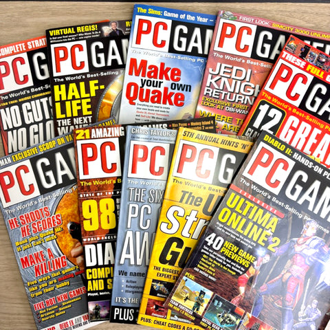 PC Gamer magazine lot – 10 Issues from 2000 - No CDs