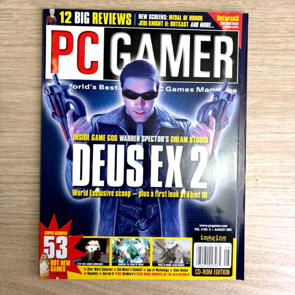 PC Gamer magazine lot – 2 Issues from 2001 - No CDs