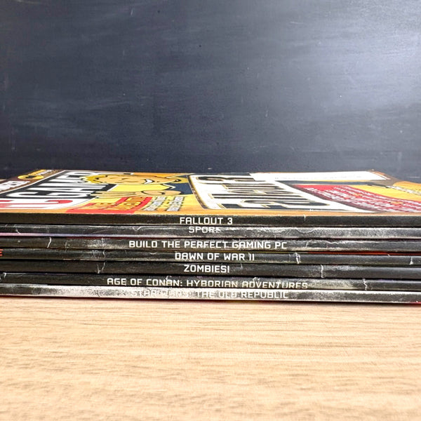 PC Gamer magazine lot – 7 Issues from 2008 - No CDs - NextStage Vintage