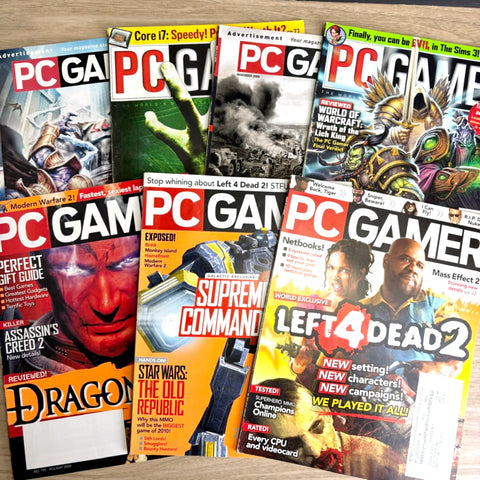 PC Gamer magazine lot – 7 Issues from 2009 - No CDs