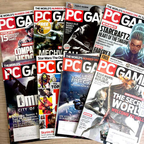 PC Gamer magazine lot – 8 Issues from 2012
