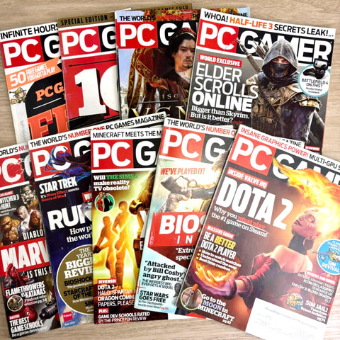 PC Gamer magazine lot – 9 Issues from 2013