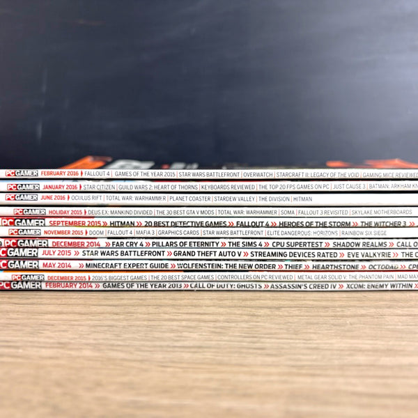 PC Gamer magazine lot – 11 Issues from 2014, 2015, 2016 - NextStage Vintage