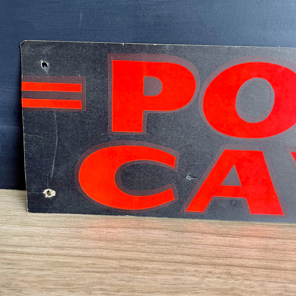 Polar Caves, NH cardboard bumper placard - 1960s vintage