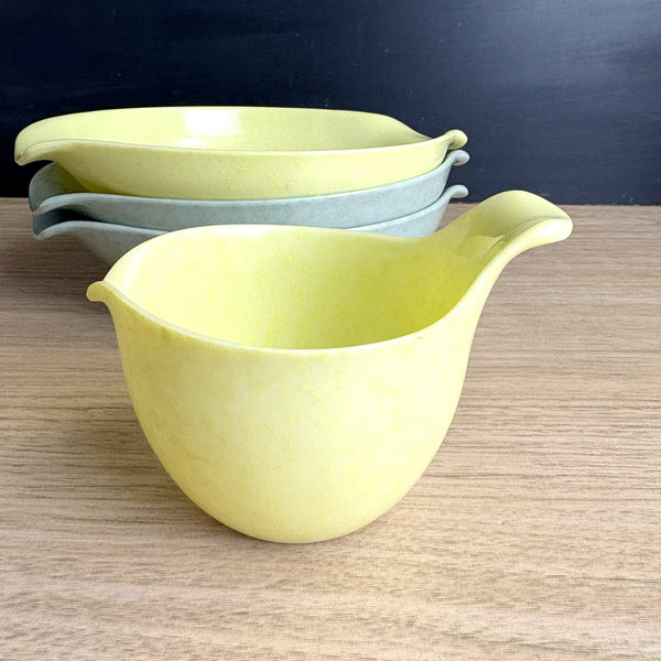 Russel Wright Residential melamine bowls and creamer - 1950s melmac