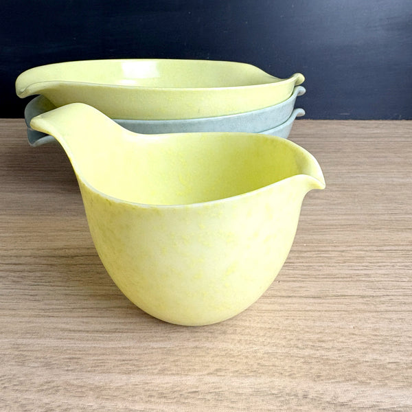Russel Wright Residential melamine bowls and creamer - 1950s melmac