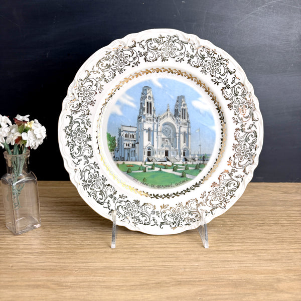 Ste. Anne-De-Beaupré, Quebec souvenir plate - 1960s souvenir - NextStage Vintage