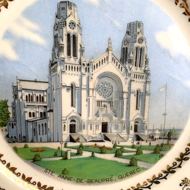 Ste. Anne-De-Beaupré, Quebec souvenir plate - 1960s souvenir - NextStage Vintage