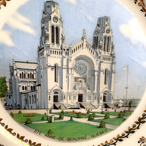 Ste. Anne-De-Beaupré, Quebec souvenir plate - 1960s souvenir - NextStage Vintage