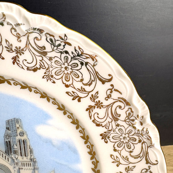 Ste. Anne-De-Beaupré, Quebec souvenir plate - 1960s souvenir - NextStage Vintage