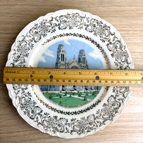 Ste. Anne-De-Beaupré, Quebec souvenir plate - 1960s souvenir - NextStage Vintage