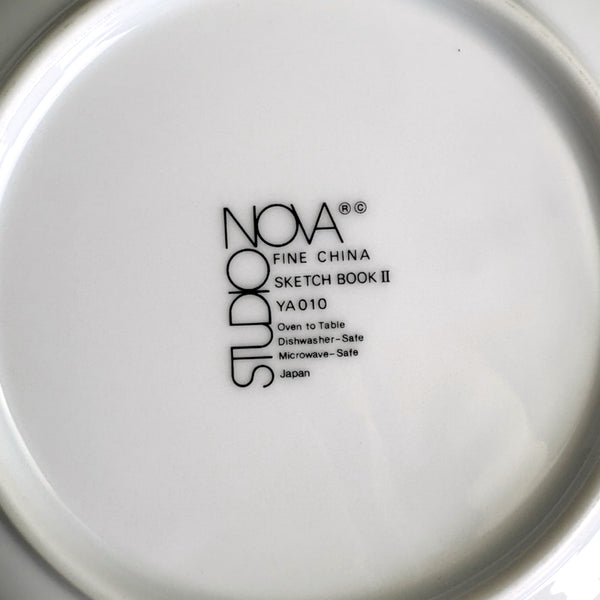 Studio Nova by Mikasa Sketch Book II 8 1/4" rim soup bowl - set of 2 - discontinued pattern - NextStage Vintage