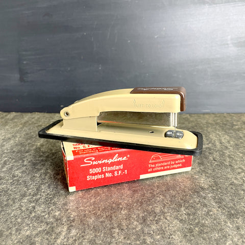 Swingline Cub stapler #144-32 - putty tan - vintage office supplies - NextStage Vintage