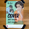 Mid-century school health poster, National Tuberculosis Association, Cover Your Coughs and Sneezes - NextStage Vintage