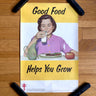 Mid-century school health poster, National Tuberculosis Association, Good Food Helps You Grow - NextStage Vintage