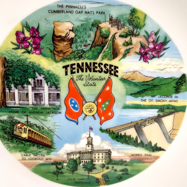 Tennessee state souvenir plate - 1950s vintage - NextStage Vintage