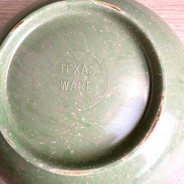 Texas Ware green confetti spatter bowl #118 - 10" - vintage kitchenware - NextStage Vintage