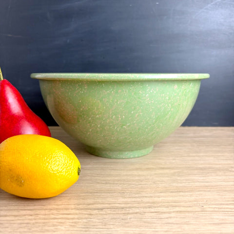 Texas Ware green confetti spatter bowl #118 - 10" - vintage kitchenware - NextStage Vintage