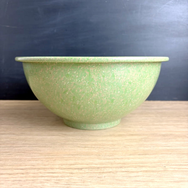 Texas Ware green confetti spatter bowl #118 - 10" - vintage kitchenware - NextStage Vintage