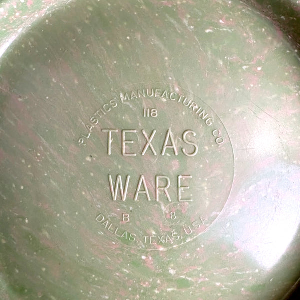 Texas Ware green confetti spatter bowl #118 - 10" - vintage kitchenware - NextStage Vintage